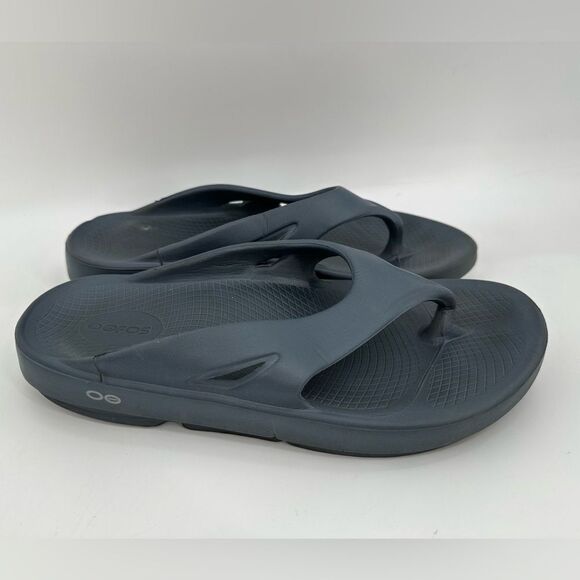 Oofos Grey Original Recovery Sandal Flip Flop Size Men’s 9 Women’s 11 - Picture 2 of 7